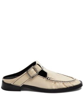 Miista Gianna Cream Buckled Mules